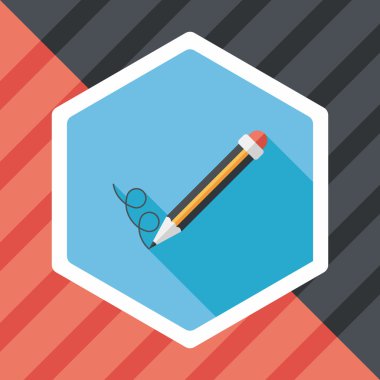 Uzun Gölge, eps10 kalem düz simgesi