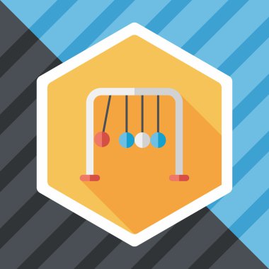 Newton'un beşiği düz simgesi ile uzun gölge, eps10