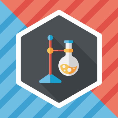 uzun gölge ile tüp düz simgesi