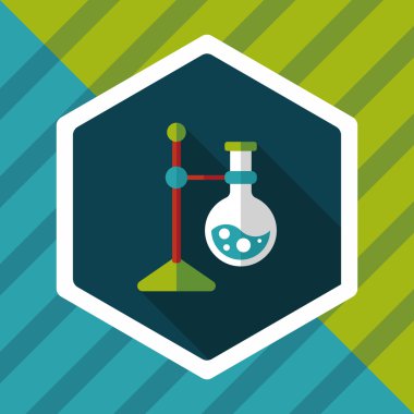 uzun gölge ile tüp düz simgesi