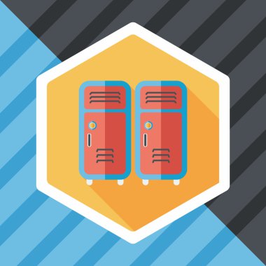 Uzun Gölge, eps10 ile okul dolap düz simgesi