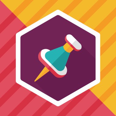 Uzun Gölge, eps10 ile itme PIN düz simgesi