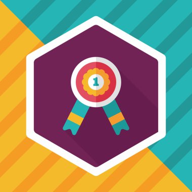 Uzun Gölge, eps10 ile düz simgesi Madalyası