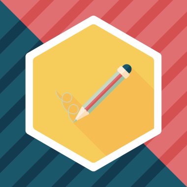 Uzun Gölge, eps10 kalem düz simgesi