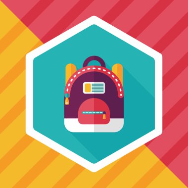 sırt düz uzun gölge simgesiyle