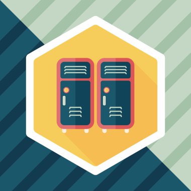 Uzun Gölge, eps10 ile okul dolap düz simgesi