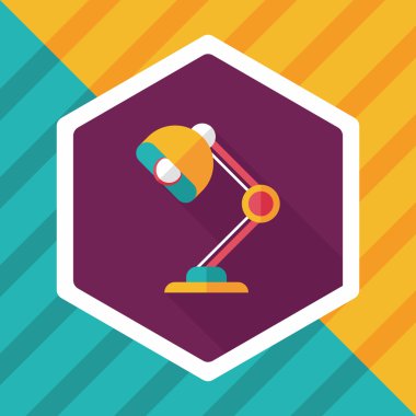 Uzun Gölge, eps10 ile masa lambası düz simgesi