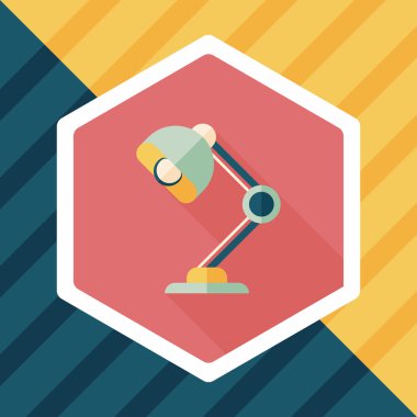 Uzun Gölge, eps10 ile masa lambası düz simgesi