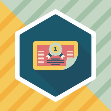 Uzun Gölge, eps10 ile Diploma düz simgesi