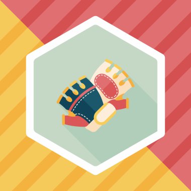 Uzun Gölge, eps10 ile Bisiklet eldivenleri düz simgesi