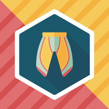 Uzun Gölge, esp10 ile bisiklet şort düz simgesi