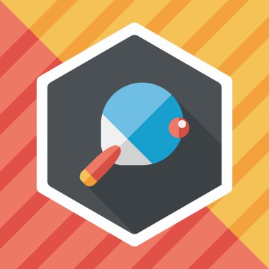 Uzun Gölge, eps10 ile Masa Tenisi raketi düz simgesi