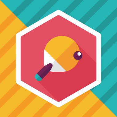 Uzun Gölge, eps10 ile Masa Tenisi raketi düz simgesi