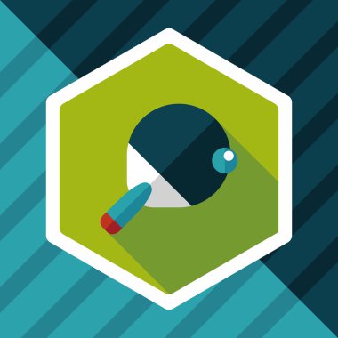 Uzun Gölge, eps10 ile Masa Tenisi raketi düz simgesi