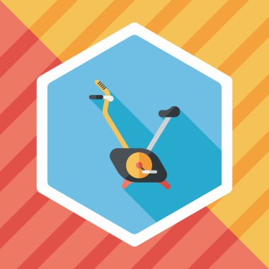 Uzun Gölge, eps10 ile egzersiz bisikleti düz simgesi