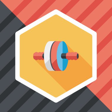 Uzun Gölge, eps10 ile egzersiz silindir düz simgesi