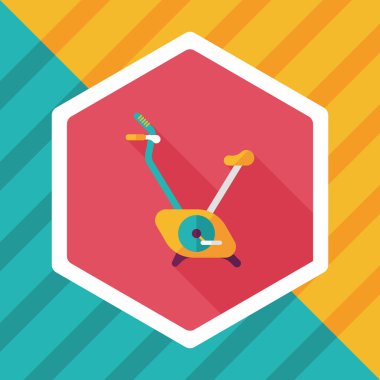 Uzun Gölge, eps10 ile egzersiz bisikleti düz simgesi