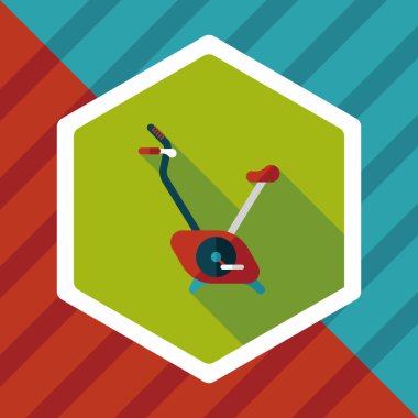 Uzun Gölge, eps10 ile egzersiz bisikleti düz simgesi