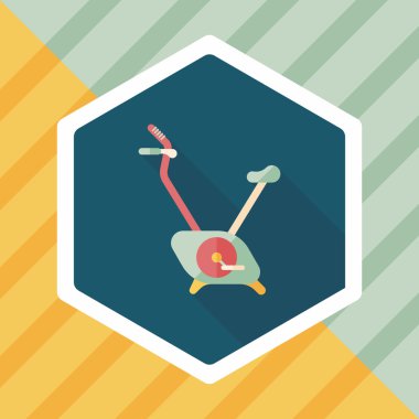 Uzun Gölge, eps10 ile egzersiz bisikleti düz simgesi