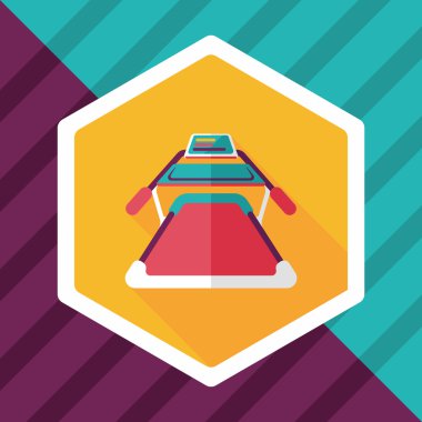 koşu bandı uzun gölge, eps10 düz simgesi