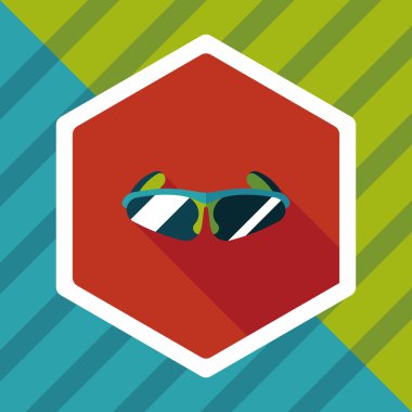 Uzun Gölge, eps10 Bisiklet gözlüğü düz simgesiyle