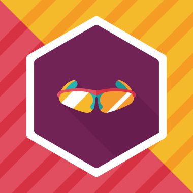 Uzun Gölge, eps10 Bisiklet gözlüğü düz simgesiyle