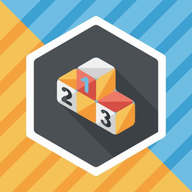 Uzun Gölge, eps10 ile kazanan podyum düz simgesi