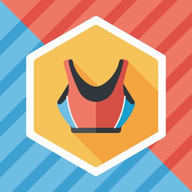 Yüzme uygun uzun gölge, eps10 ile düz simgesi