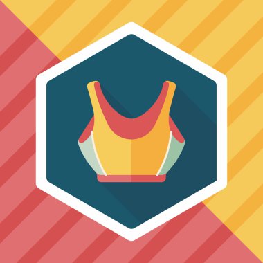 Yüzme uygun uzun gölge, eps10 ile düz simgesi