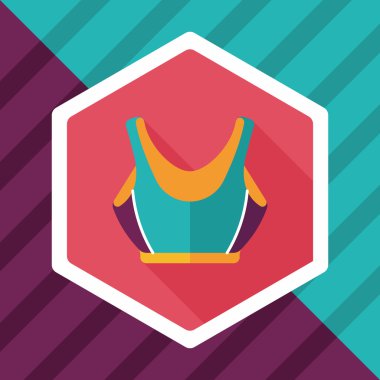 Yüzme uygun uzun gölge, eps10 ile düz simgesi