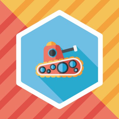 Tank uzun gölge, eps10 düz simgesi