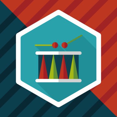 Uzun Gölge, eps10 davul düz simgesi