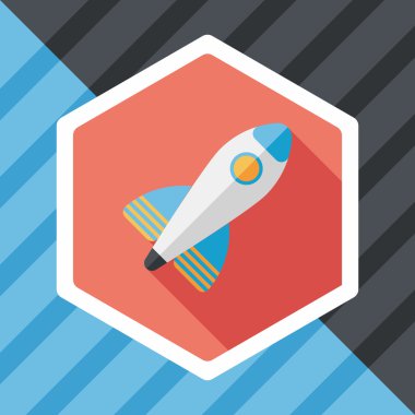 Uzun Gölge, eps10 roket düz simgesi