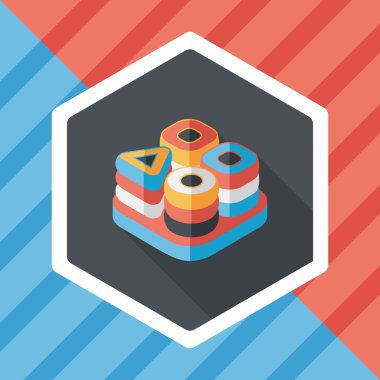 Uzun Gölge, eps10 ile tuğla oyuncak düz simgesi