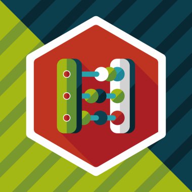 abaküs hesaplama uzun gölge düz simgesiyle