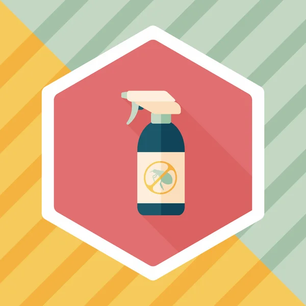 Pet flea spray flat icon with long shadow, eps10 — стоковый вектор