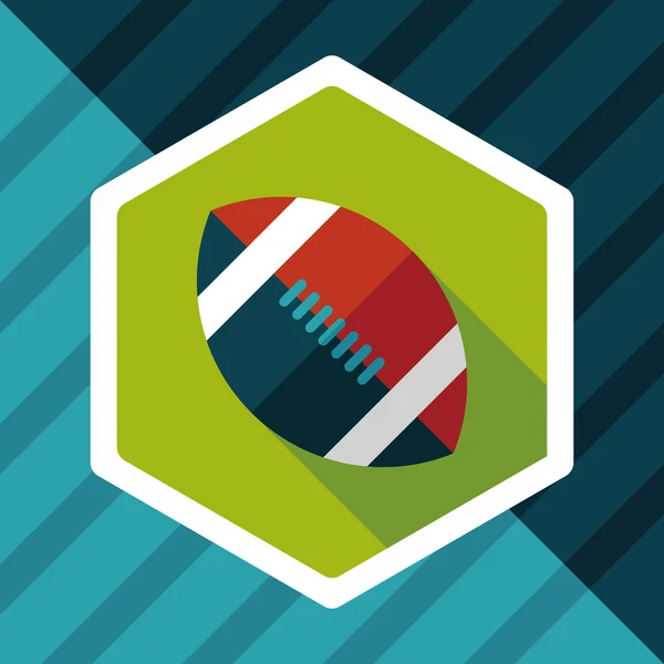 Икона американского футбола с длинной тенью, епс10 — стоковый вектор