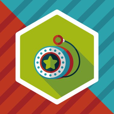 Yo yo simgesi ile uzun gölge, eps 10 daire