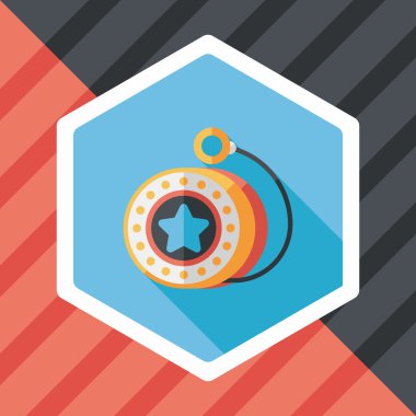 Yo yo simgesi ile uzun gölge, eps 10 daire