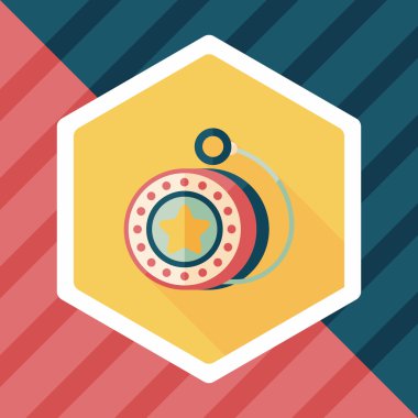 Yo yo simgesi ile uzun gölge, eps 10 daire