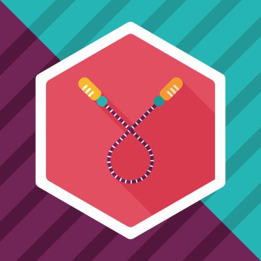 atlama ipi uzun gölge düz simgesiyle