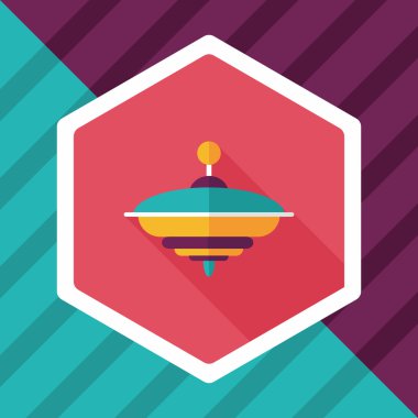 Uzun Gölge, eps10 Gyro düz simgesi