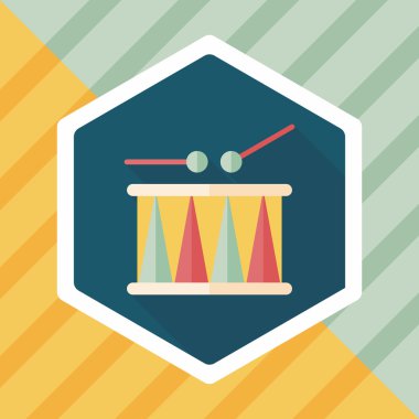 Uzun Gölge, eps10 davul düz simgesi