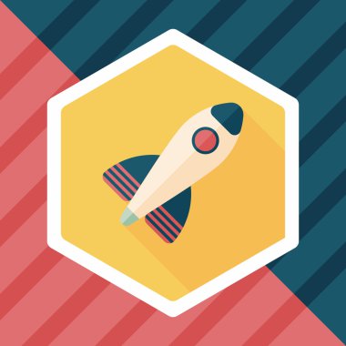 Uzun Gölge, eps10 roket düz simgesi