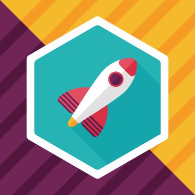 Uzun Gölge, eps10 roket düz simgesi