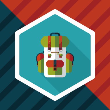 sırt düz uzun gölge simgesiyle