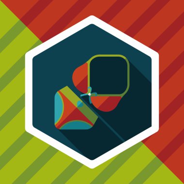 Yüzme uygun uzun gölge ile düz simgesi