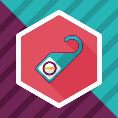 işaret, uzun gölge ile düz simgesi rahatsız etmeyin