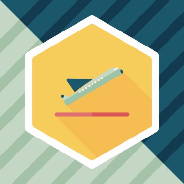 uzun gölge ile uçak düz simgesi