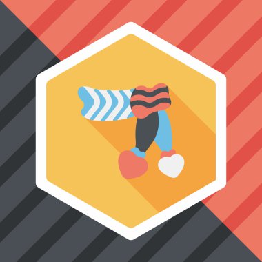 Uzun Gölge, eps10 ile Sevgililer günü eşarp düz simgesi